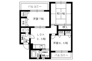 カーサNAKAMURAII【403号室】の間取り