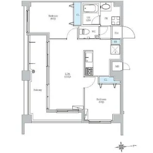 カスタリア壬生【0706号室】の間取り