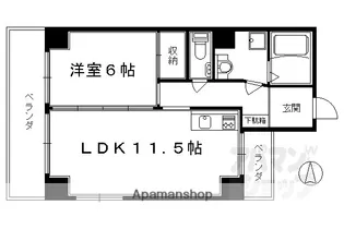 シャトー・ル・ロシェ【201号室】の間取り