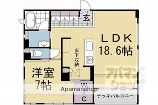 パーチェ岡崎神宮道【101号室】の間取り