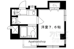 DETOMー1二條城東【203号室】の間取り
