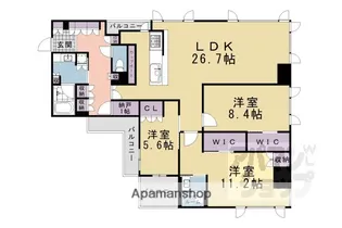 ジオ京都御池通【902号室】の間取り