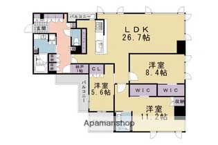ジオ京都御池通【902号室】の間取り