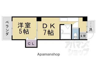 コーポ大耋【2C号室】の間取り