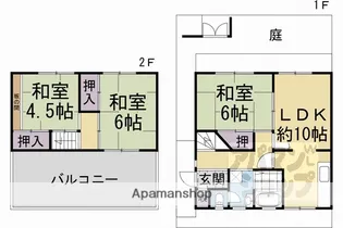 京都府京都市伏見区桃山町大島【テラスハウス】の間取り