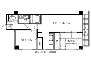 サンロータス池治【602号室】の間取り
