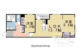 シャーメゾン ライズ ONE【402号室】の間取り