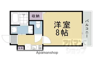 Gladvis二条式部【1階】の間取り