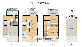 京都府京都市東山区泉涌寺五葉ノ辻町【一戸建】の間取り