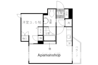 1LDKの間取り画像