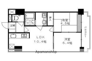 ライオンズマンション京都河原町第2【1003号室】の間取り