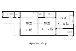 イースト東福寺【3階】の間取り