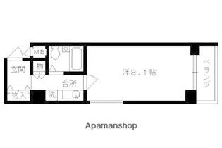 京都府京都市下京区上柳町【マンション】の間取り