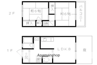 京都府京都市山科区御陵進藤町【タウンハウス】の間取り
