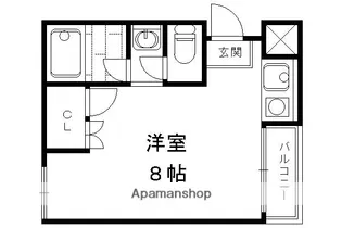 レッドボールコート上鳥羽【305号室】の間取り
