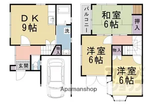 京都府京都市山科区勧修寺平田町【一戸建】の間取り