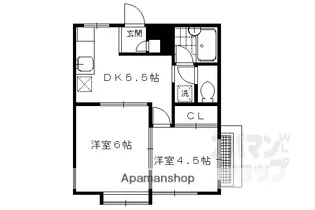 エクセレントさわらぎII【102号室】の間取り