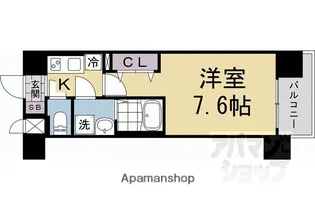 ソルテラス京都西院 STATION SIDE【108号室】の間取り