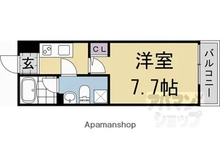 スターアパートメント京大北【301号室】の間取り