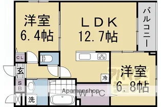 アーバンコート堀川西【201号室】の間取り