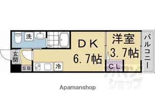 仮称)上京区三条殿町アパート【207号室】の間取り