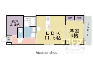 ROA HIGASHIYAMA【101号室】の間取り