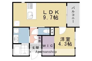 (仮称)中京区姉小路通堀川東入鍛冶町【301号室】の間取り