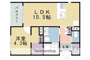 (仮称)中京区姉小路通堀川東入鍛冶町【302号室】の間取り