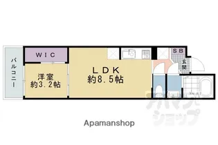 シエーナグランデ四条烏丸【401号室】の間取り