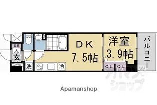 プロヴィスタ京都西院【606号室】の間取り