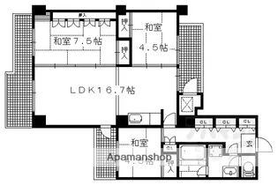 東大路高野第3住宅42棟【204号室】の間取り