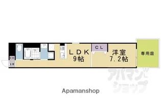 アイリス清水五条【102号室】の間取り