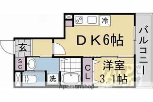 LIVE FLAT京都西院【401号室】の間取り