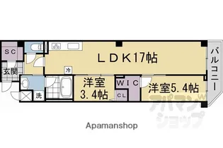 WEST FIELD【602号室】の間取り