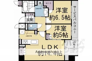 プレミスト京都二条城北【3階】の間取り