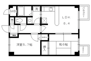 サンフローラ三条大宮【0403号室】の間取り