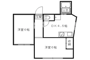 ドエル上桂【104号室】の間取り