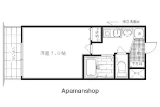 KDXレジデンス西院【4階】の間取り