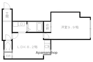 鳴滝音戸山町マンション【2F3号室】の間取り