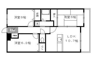 ラウンドコート京都醍醐【405号室】の間取り