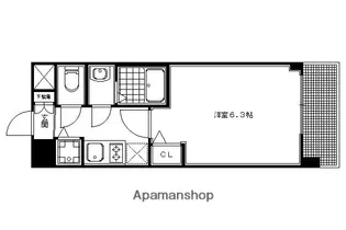 プレサンス京都五条天使突抜【501号室】の間取り