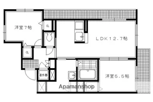 シルクメゾン弾正町【201号室】の間取り