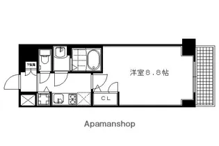 プレサンス京都四条烏丸響【704号室】の間取り