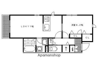 シャーメゾン睦【303号室】の間取り