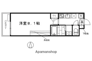 ベルク五条高倉【4階】の間取り