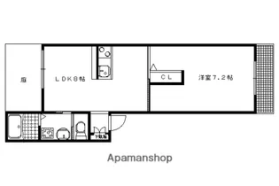 第二吉田ハイツ【202号室】の間取り