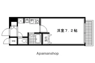 プレサンス京都三条大橋東山苑【408号室】の間取り