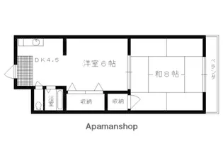 八文字屋ビル【204号室】の間取り