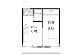 宇治川ハイツ【3階】の間取り