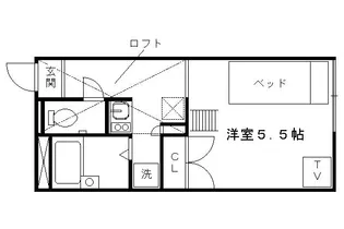 レオパレスプリオール東山【1階】の間取り